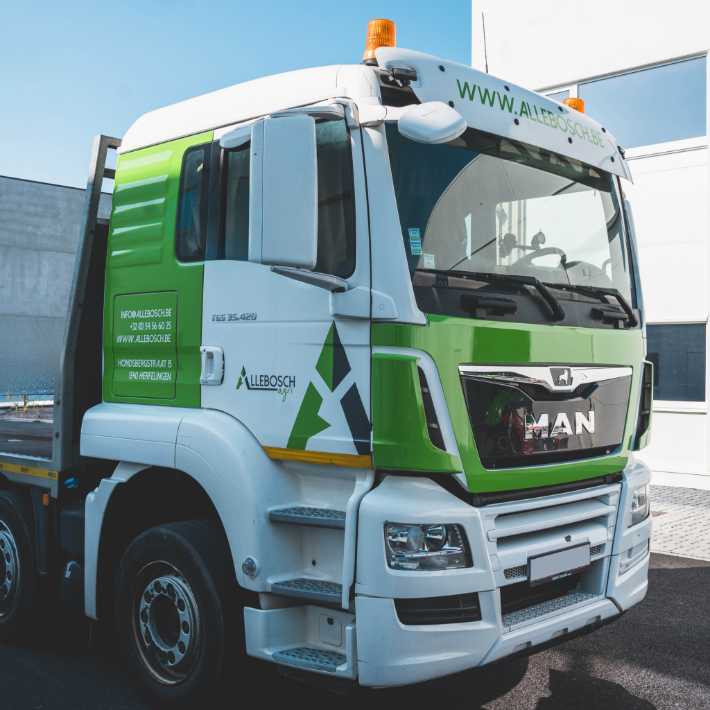 Allebosh truck belettering
