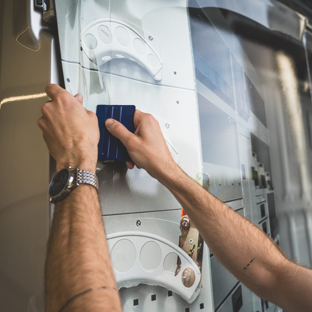 plaatsing van wrapping voor avietech