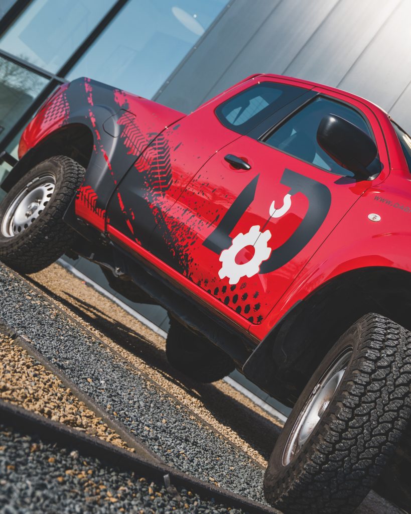 belettering van pick up voor bedrijven