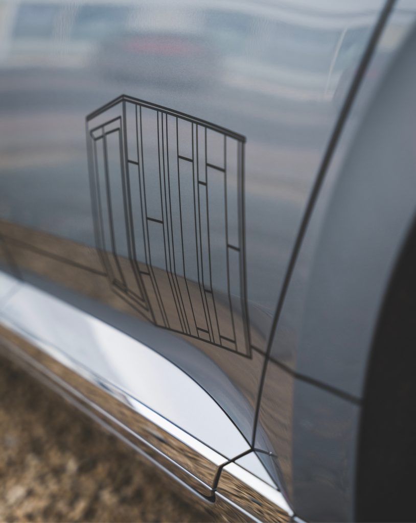 exobox detail van belettering