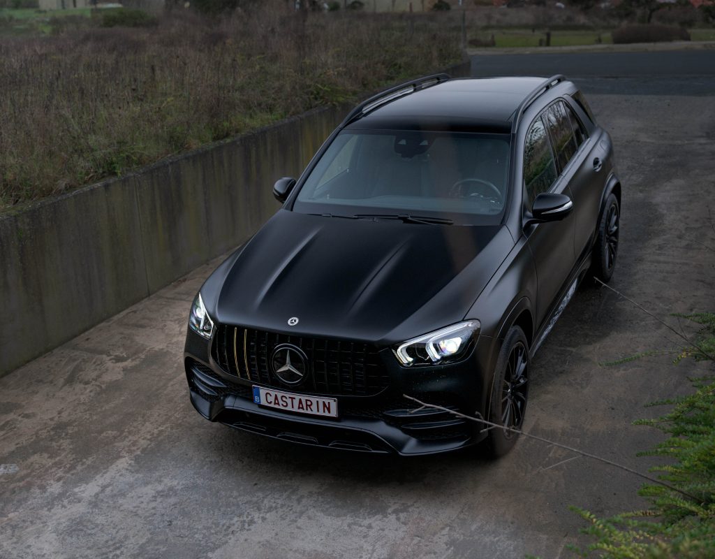 Carwrapping van Mercedes GLE satin black