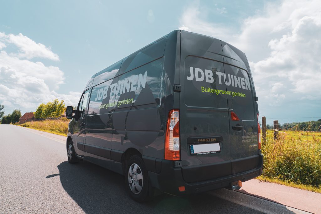jdb tuinen belettering bestelwagen