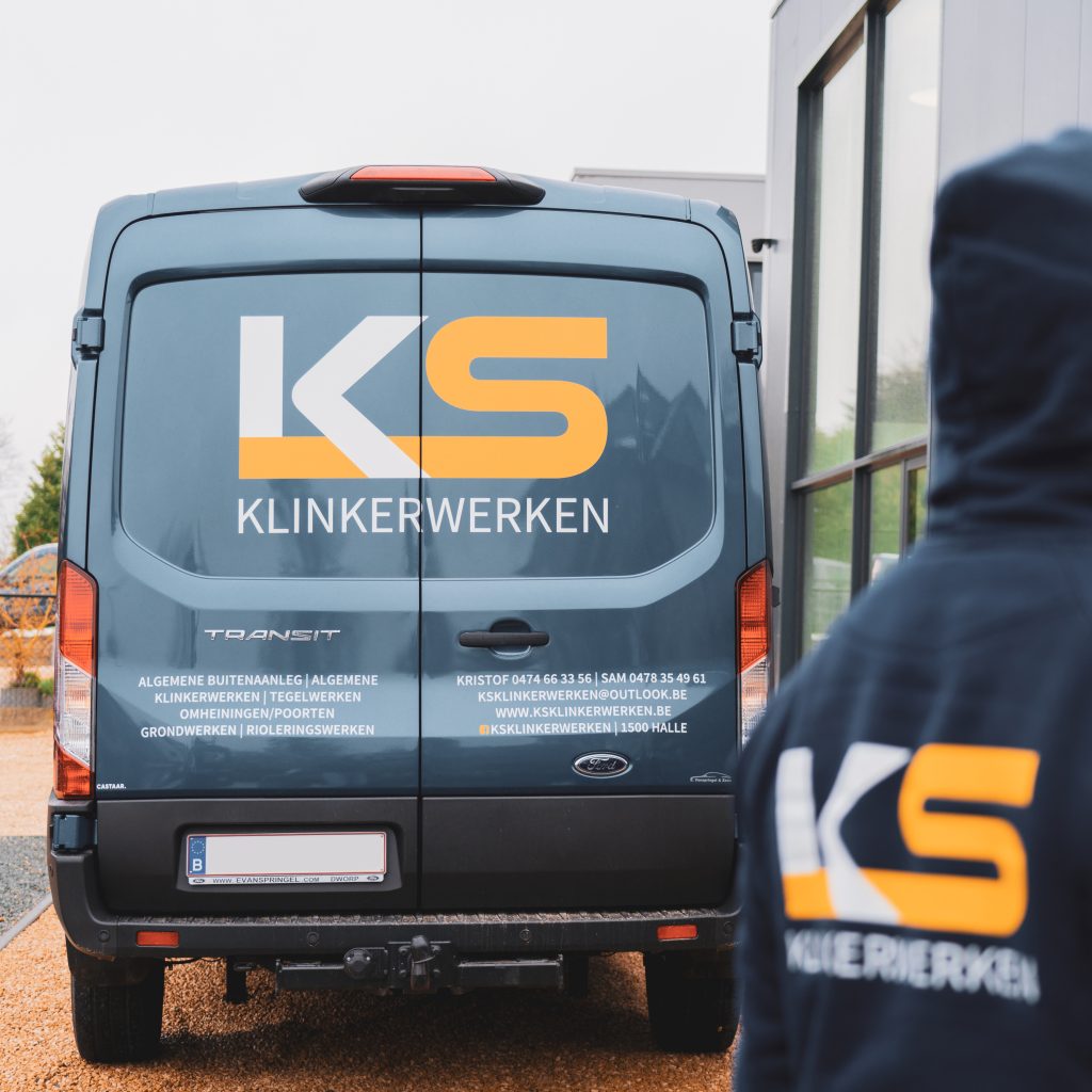 ks klinkerwerken bestelwagen bestickeren