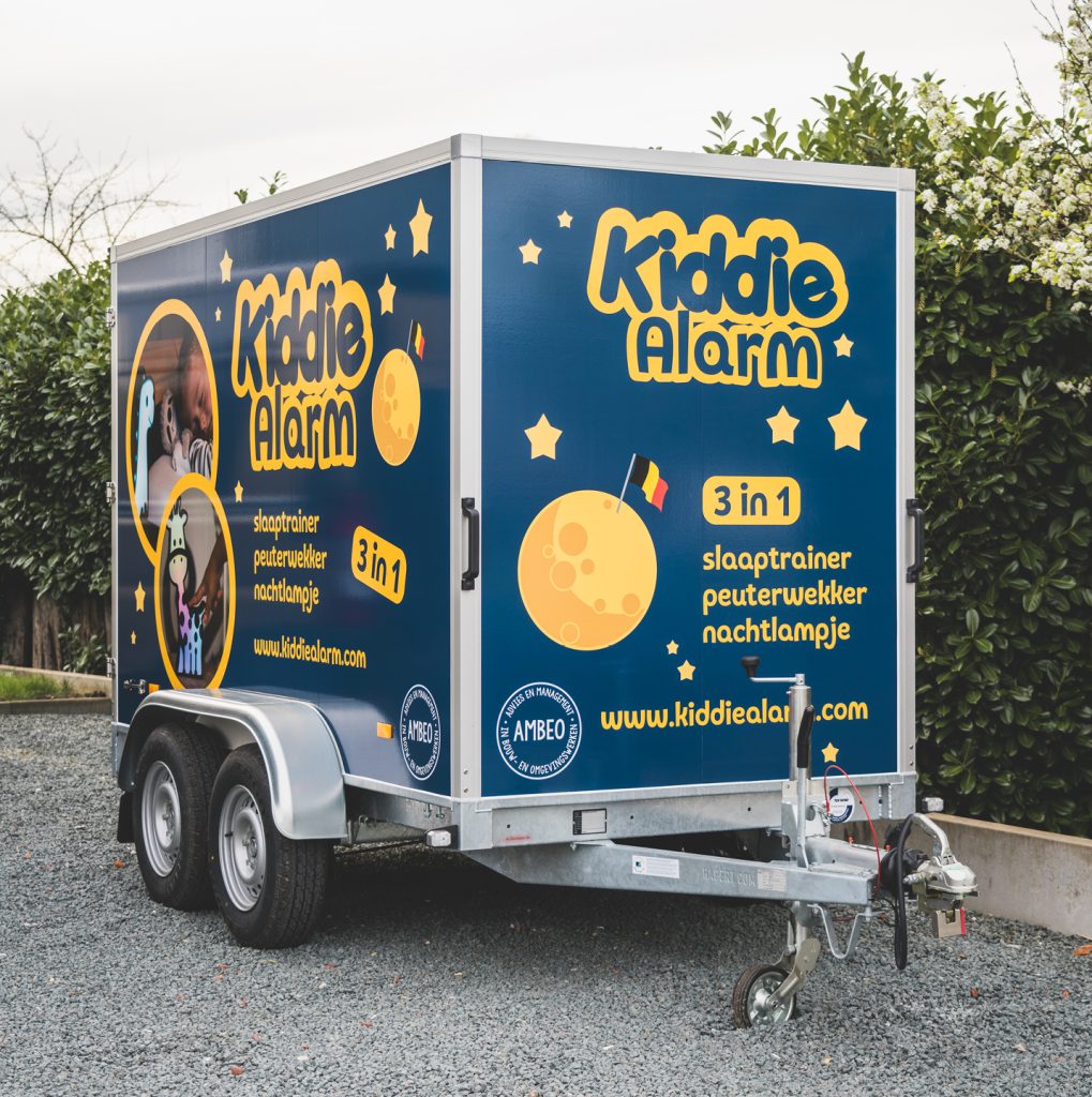 bestickering aanhangwagen van kiddiealarm