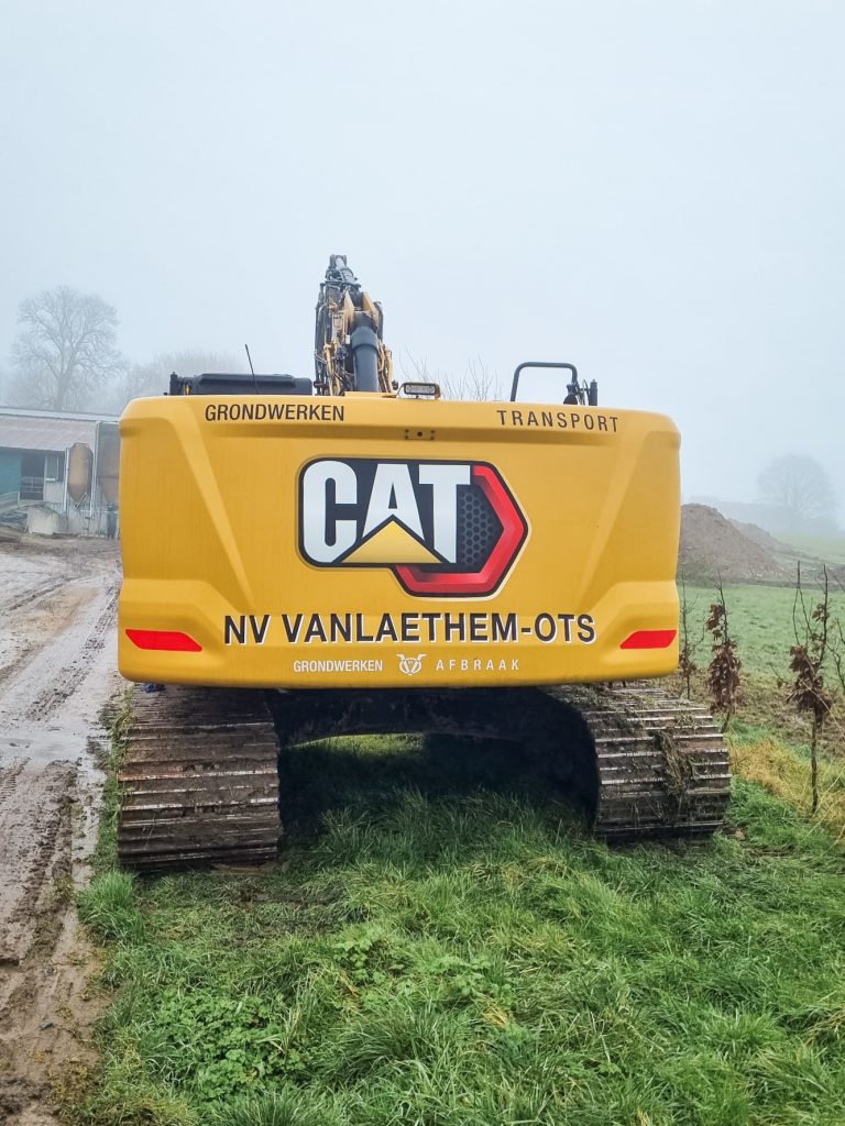 kraanbelettering voor graafwerken