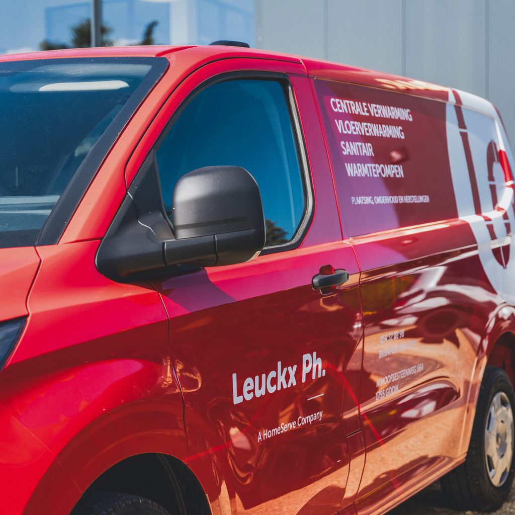 bestelwagen bestickeren voor Leuckx Philippe