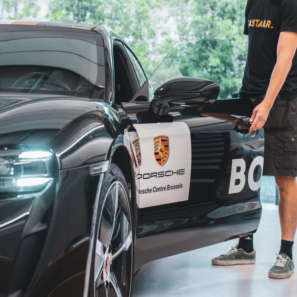 porsche brussels x boss design carwrap