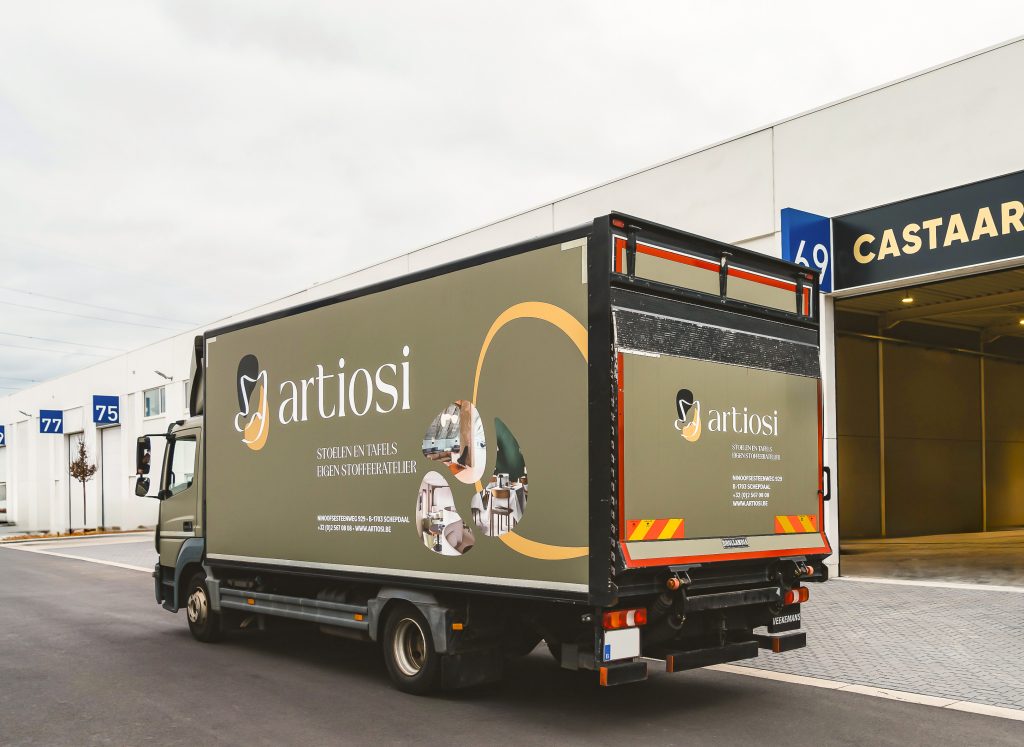 wrapping en belettering vrachtwagen in Dilbeek