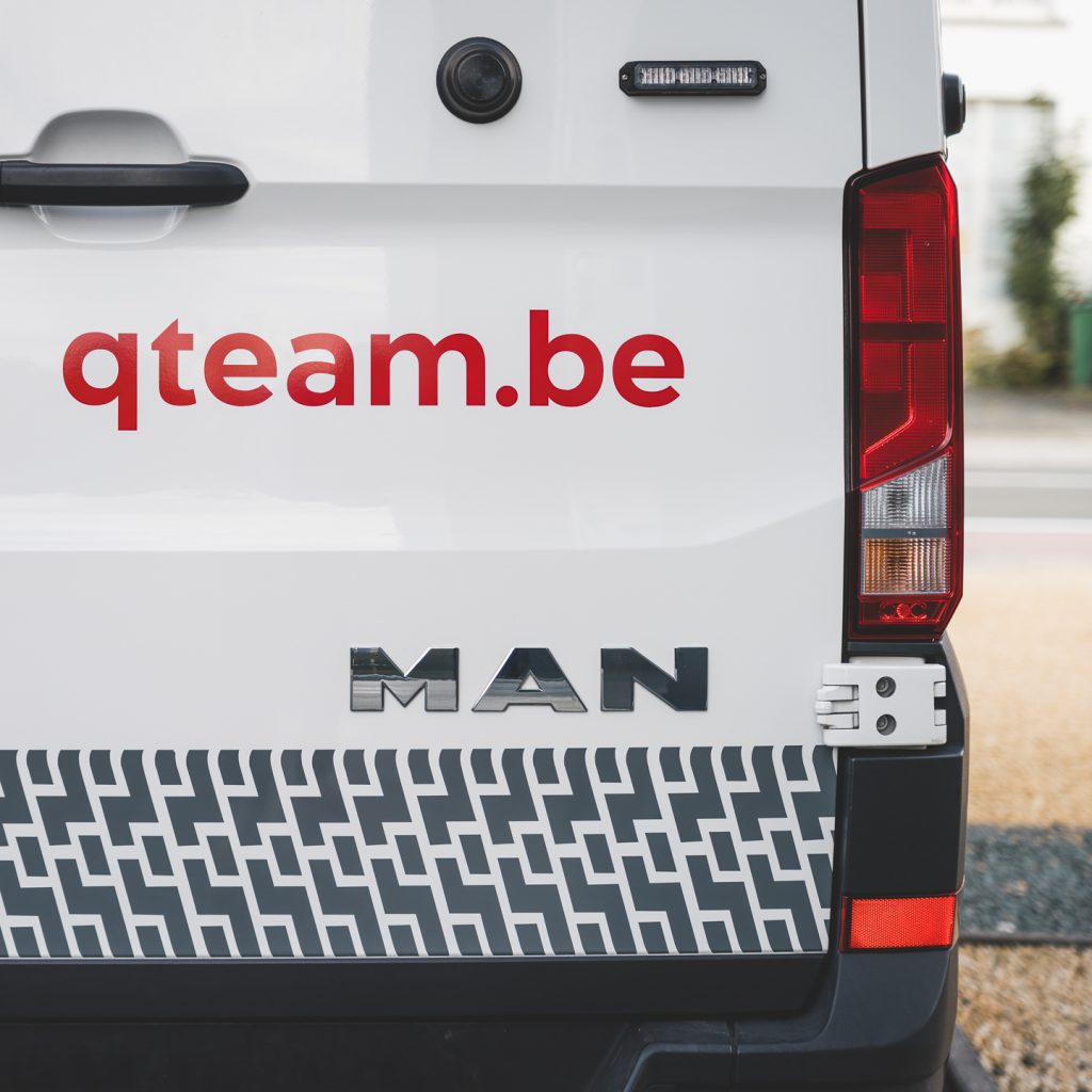 q team bestickering bestelwagen