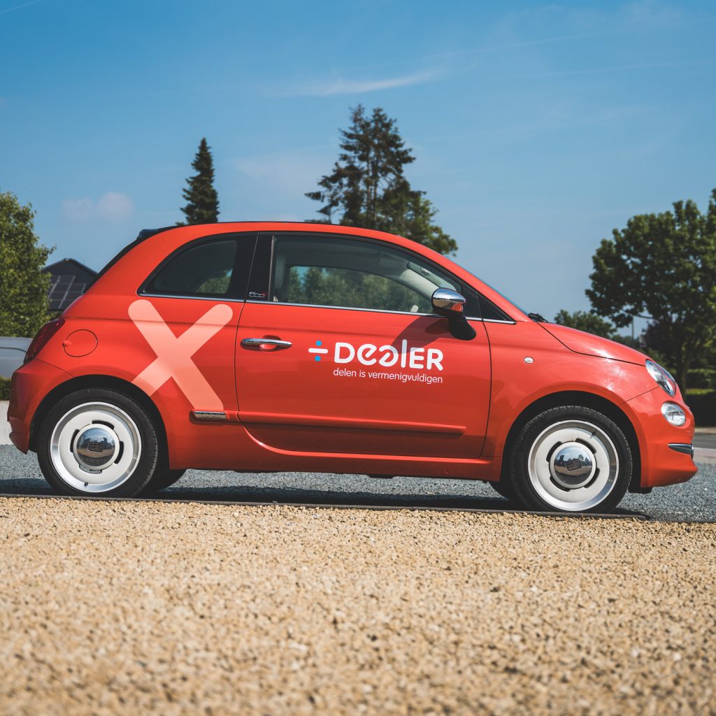 belettering bedrijfswagen Salt fiat 500