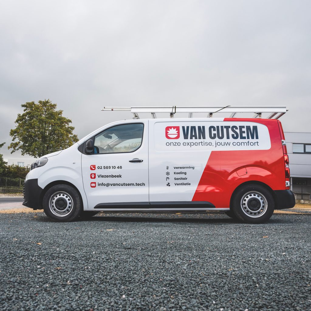 VanCutsem camionette bestickeren voor rijdende reclame