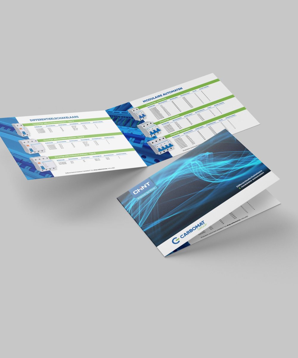 Ontwerp van folder voor Carbomat