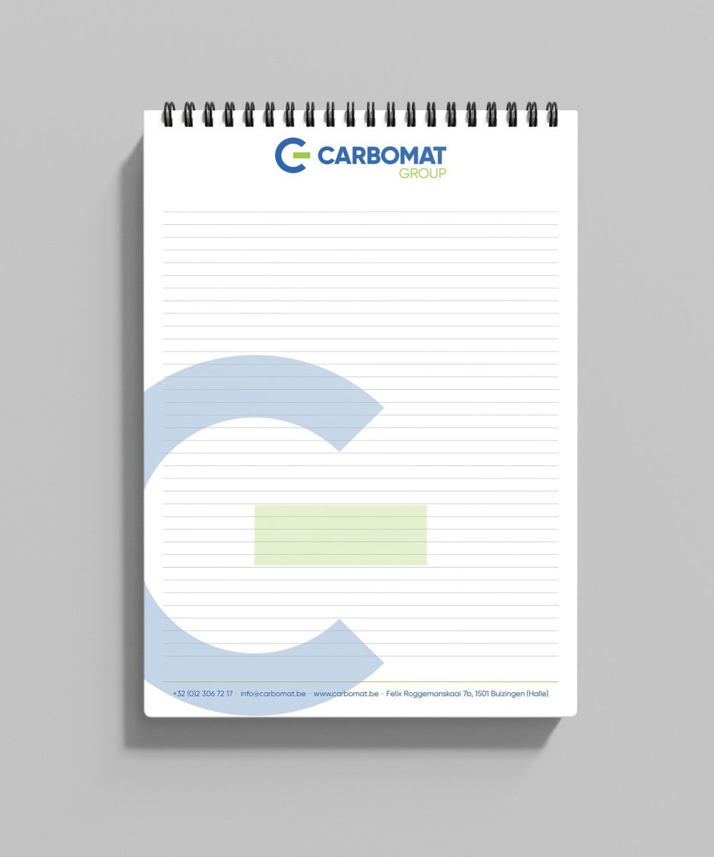 Ontwerp van notitieboekjes voor Carbomat