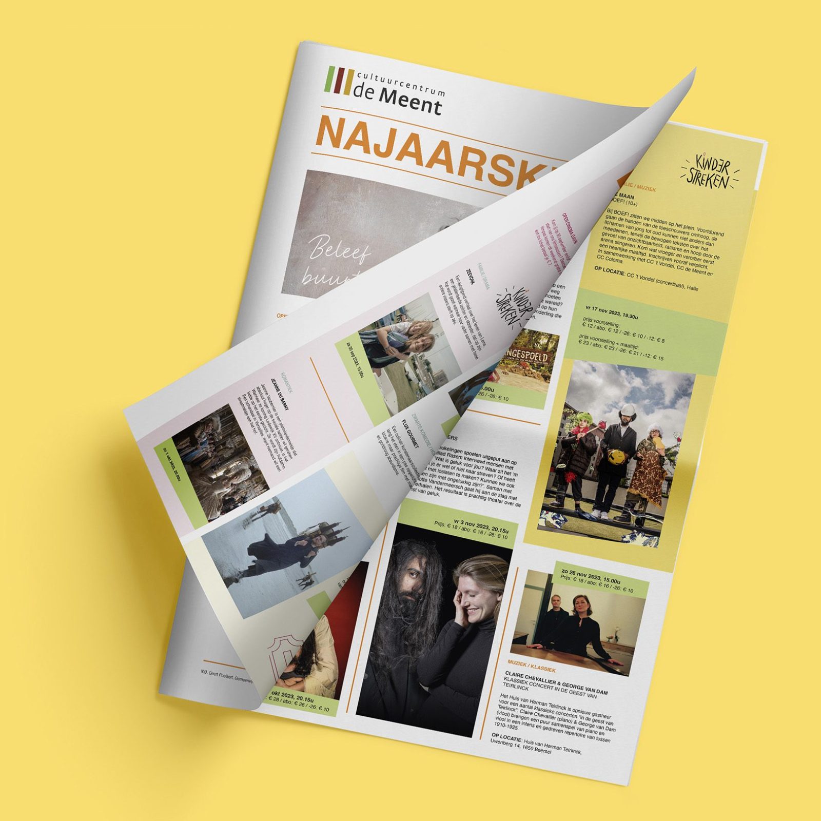 Ontwerp van krant voor CC De Meent