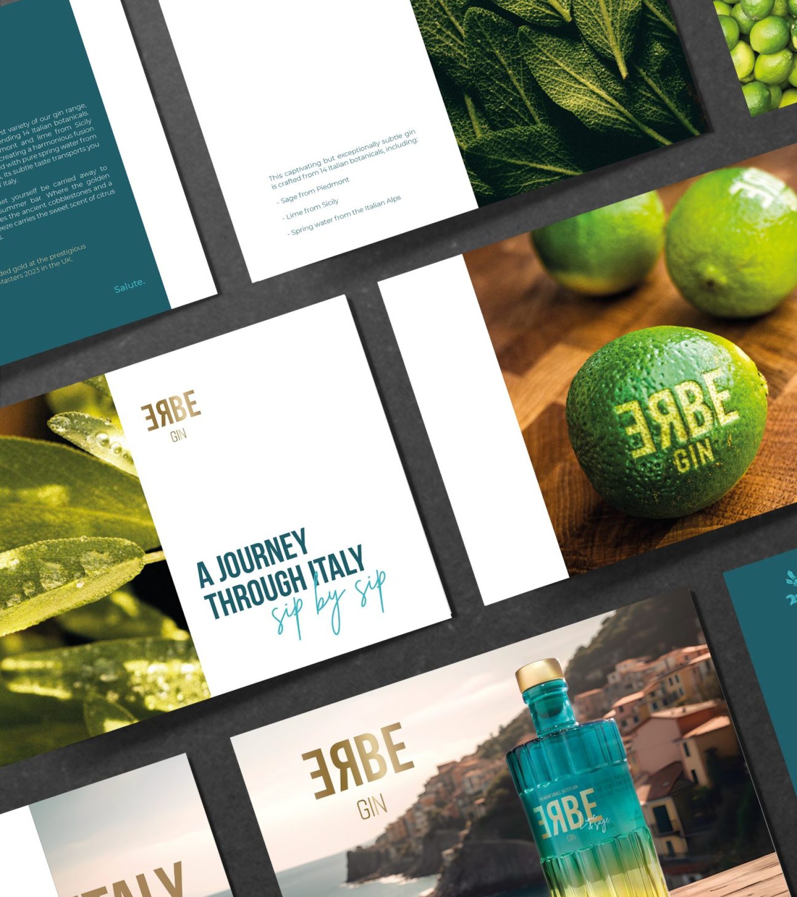 Brochure van Erbe Gin designen - Castaar